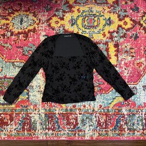 The A&F Ava Long-Sleeve Mesh Top